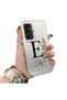 Samsung Galaxy A16 Compatible Silicone Edge Hard Back Case Letter E Patterned Couple Phone Case