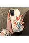Poco M5S Compatible Silicone Edge Hard Back Case Tulip Pattern Loving Couple Phone Case - 3