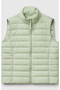 Women's mint green slim fit puffer vest - 2