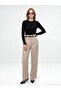 72803 Belted Pleated Trousers-Mink - 2