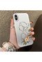 iPhone XS Max Compatible Silicone Edge Hard Back Case Line Art Patterned Phone Case - 3