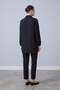 Floral Embroidered Zippered Textured Jacket and Trousers Set Black - 3