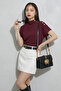Anthracite Women's Modal Fabric Blouse with Snap Detail