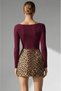 Women's Square Neck Slim Fit Long Sleeve Lycra Bodysuit - 4