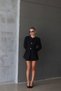 Flower Buttoned Jacket Skirt Set - 4