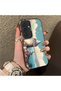 Samsung Galaxy S24 Compatible Silicone Edge Hard Back Case Galata Tower Patterned Phone Case - 3