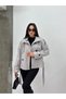 Arven High Collar Belted Short Lined Coat Gray - 3