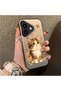 For iPhone 16 Compatible Silicone Edge Hard Back Case Cat Patterned Couple Phone Case - 3