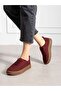 Zafi̇ra Burgundy Genuine Leather Women's Shoes - 3