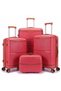 4 Pcs PP Luggage Set 14/20/24/28 Inch with Cosmetic Case, TSA Lock Hard Shell Suitcases & 360° Spinner Wheels, Lightweight Unisex Travel Luggage