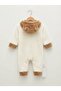 Welsoft Brown Teddy Bear Patterned Children's Jumpsuit - Sleeping Bag - 4