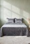 Smoked Serelina Colorful Embroidered Velvet Double Bedspread Set – 3 Pieces - 2