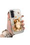 Samsung Galaxy S22 Compatible Silicone Edge Hard Back Case Cat Pattern Loving Couple Phone Case
