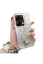 Poco M6 Pro 4g Compatible Silicone Edge Hard Back Case Line Art Patterned Phone Case