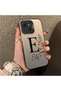 Tecno Spark 40C Compatible Silicone Edge Hard Back Case Letter E Patterned Couple Phone Case - 3
