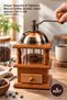 4 Pieces Manual Coffee Grinder – Hand Grinder with Wooden Design, Manual Coffee Grinder, Hand Grinder, 24*11 cm