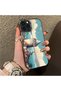 iPhone 14 Pro Compatible Silicone Edge Hard Back Case Galata Tower Patterned Phone Case - 3