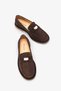 Merima Women's Genuine Leather Loafer Shoes - Brown Suede - 2
