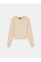 10884 Wool Blend Crew Neck Sweater-Beige - 5