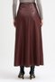 Premium Synthetic Leather Front Zippered Maxi Size Skirt - 5