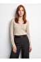 10427 V-Neck Sleeveless Pullover with Slits-Stone
