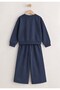 Seasonal Thin Sweatshirt Set 2-8 Years Old Navy Blue - 3
