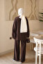 Brown Lace Detailed Tunic and Trousers Set - 5