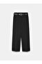 72821 Belted Curved Leg Trousers-Black - 5