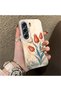 For Tecno Camon 40 Pro 5g Cm7 Compatible Silicone Edge Hard Back Case Tulip Pattern Lover Couple Phone Case - 3