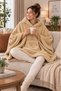 Wellsoft Poncho Hooded Wearable Blanket Oversized Warm Soft Tv Blanket - 2
