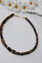 Certified Cylinder and 8 mm Eye of the Tiger Natural Stone Necklace - 2