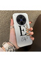 Vivo X300 Compatible Silicone Edge Hard Back Case Letter E Patterned Couple Phone Case - 3