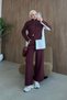 Frida Shirt Detail Luxury Set Burgundy