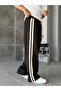 Straw Stripe Design Baggy Tracksuit W Black - 3