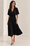 Polo Collar Double Breasted Midi Dress - 2