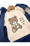 Baby Boy Winter 3-Piece Set with 3-Strand Ruffled Top and Bottom, Welsoft Vest and Teddy Bear for 9-12-18-24-36 Months - 6