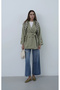 Belted Trench Coat with Side Button Detail Camel - 4