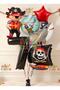 Pirate Concept 7 Year Old Balloon Set - 6 Piece Giant Size Pirate Ship Balloon, Pirate Shark Foil Balloon Birthday Set