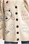 كارديجان نسائي من إكرو w6-101 كبير الحجم مطرز بتصميم خاص بأزرار - 5