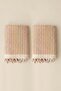 Ponpon Hand Towel Chickpea Woven 50X90 2-Pack Mint Pink