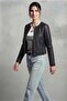 Pb Women's Black Plain Leather Jacket - 3