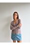 Front Buttoned Glittery V-Neck Cardigan - 2