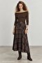 Plaid Brown Long Skirt - 5