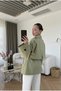 Women's Short Trench Coat / Jacket - with Flounce Sleeves & Tie - 2