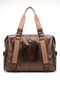 Women's Patterned Leather Shiny Brown Daily Hand and Shoulder Bag - 3