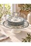 8 Piece Porcelain Velour Anthracite Cake Set