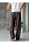 Straw Stripe Design Baggy Tracksuit W Brown - 4