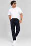 Men's Jogger Pants with Elastic Waistband, Lace-Up Detail, and Pocket Detail - 5