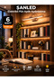 6W Electric Flute Led Sconce Bronze Color Daylight Adjustable Head 4 Pcs - 4
