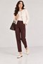 Double Leg Detail Cotton Viscose Blend Trousers with Side Pockets